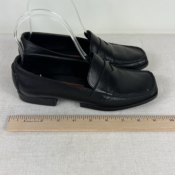 Vintage Cole Haan Leather Penny Loafer Womens Size 6.5 B Black Slip On Brazil - Picture 2 of 11